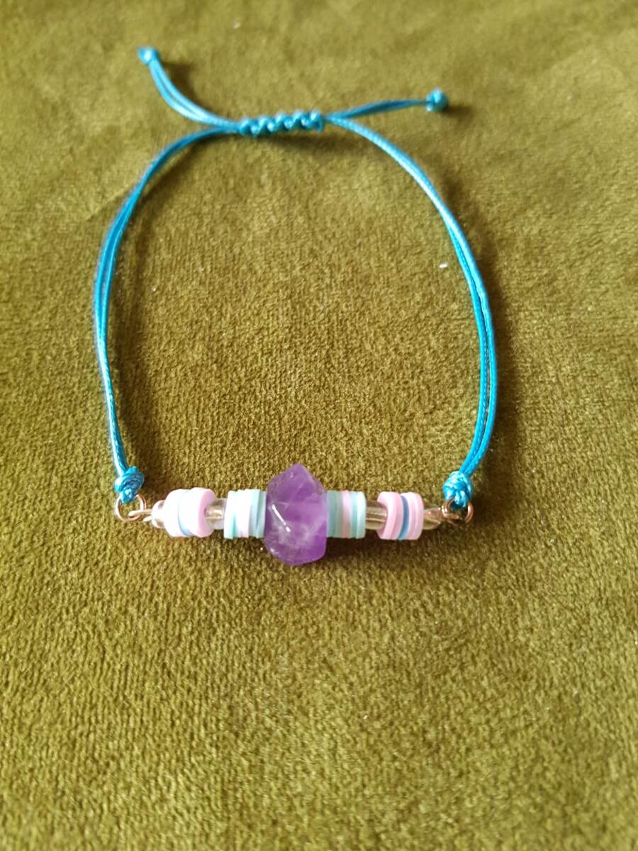 Браслет с аметистом нашей работы