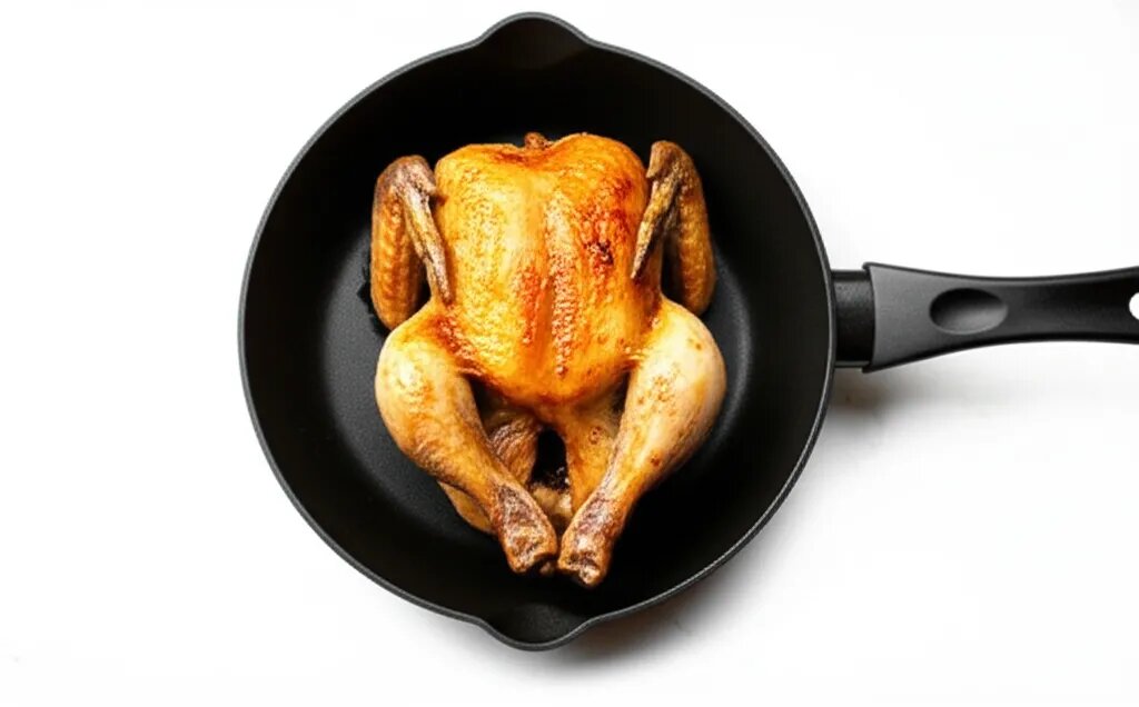    Как правильно пожарить курицу целиком на сковороде Евгения Супова