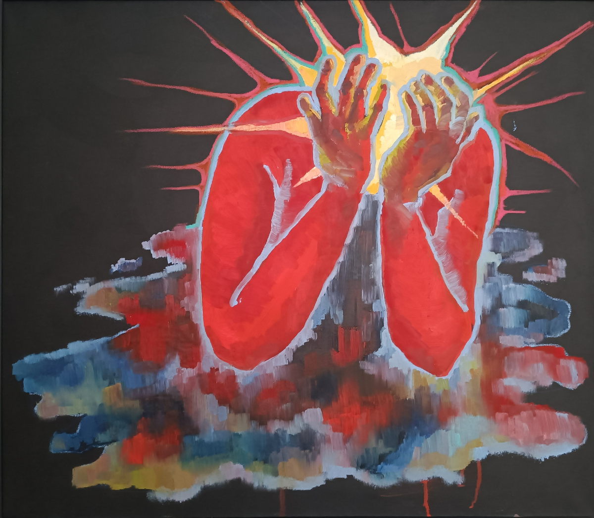 Астахова Анастасия Андреевна, 2003. Звезды светят яркою. Триптих. 2023-2025. Холст, масло. 