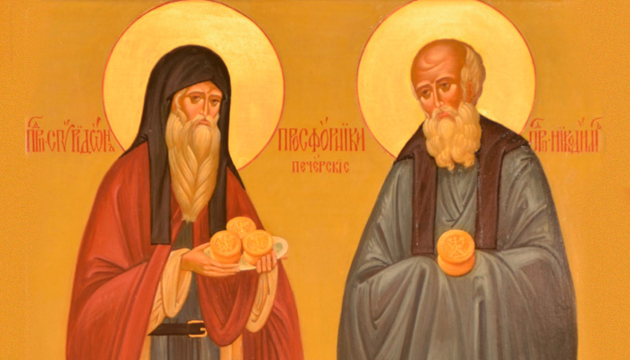Преподобные Спиридон и Никодим, просфорники Печерские. Фото: azbyka.ru