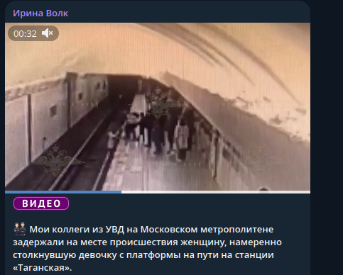 Фото: скриншот Telegram/Ирина Волк