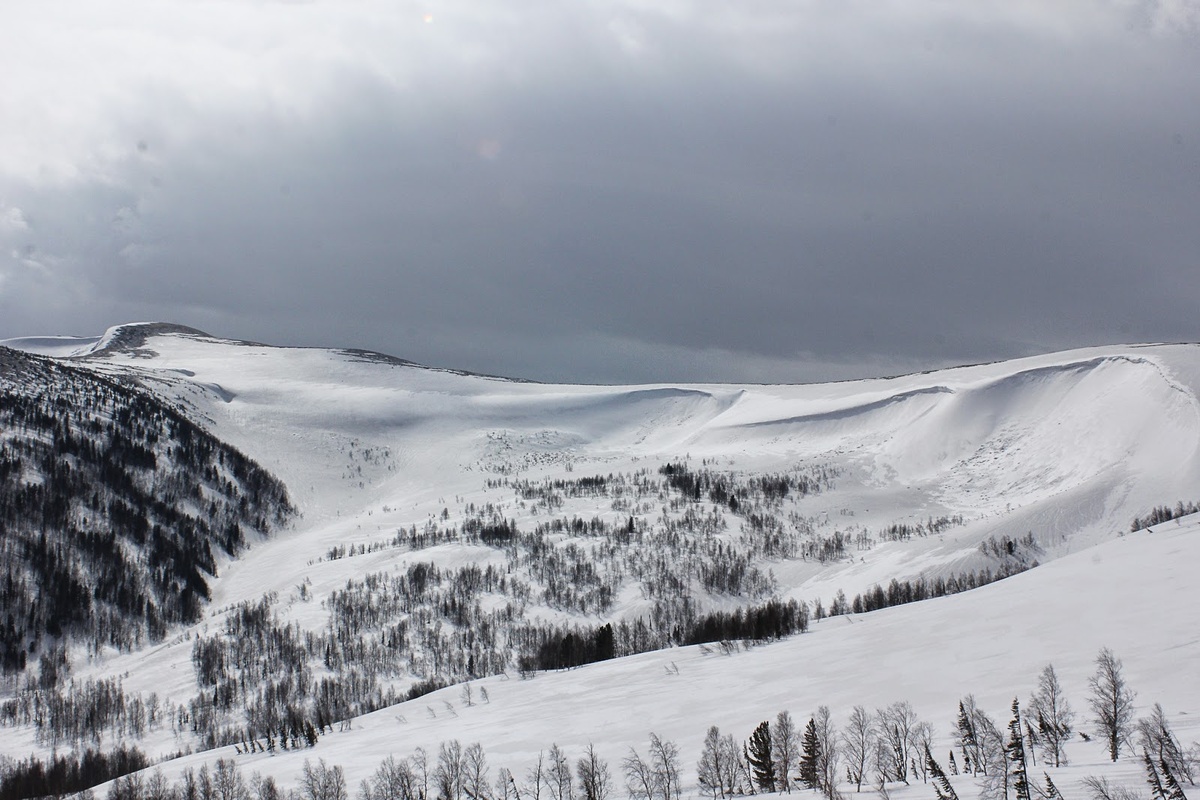 Панорама гор в Приисковом