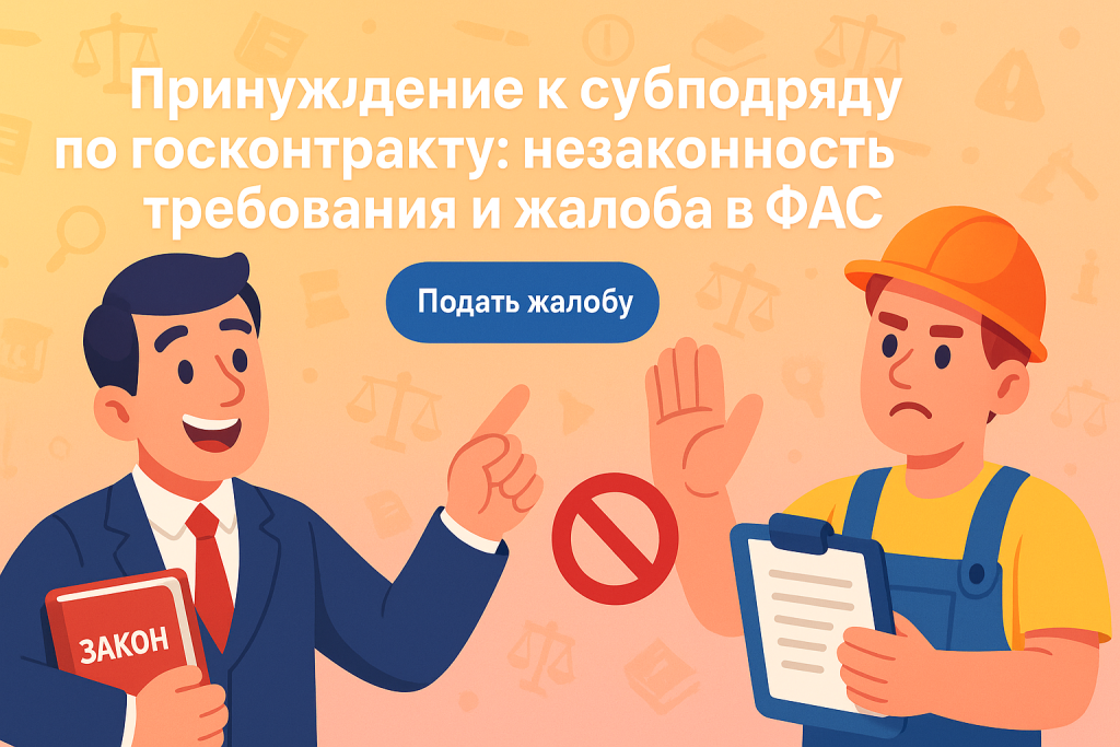    Принуждение к субподряду по госконтракту: незаконность требования и жалоба в ФАС