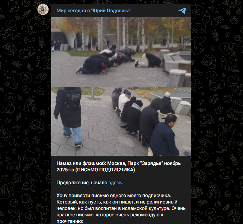 Фото: Telegram-канал "Мир сегодня с "Юрий Подоляка"