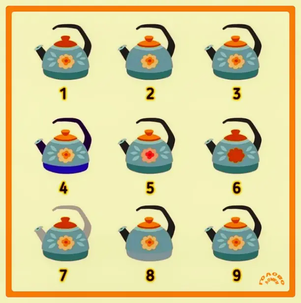 🍵 КВЕСТ НА ЗОРКОСТЬ: найди пару одинаковых чайников за 10 секунд!