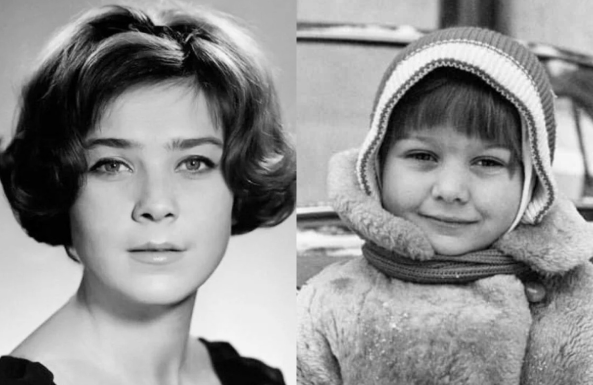 на фото слева Лариса Голубкина в молодости, справа Мария в детстве 
