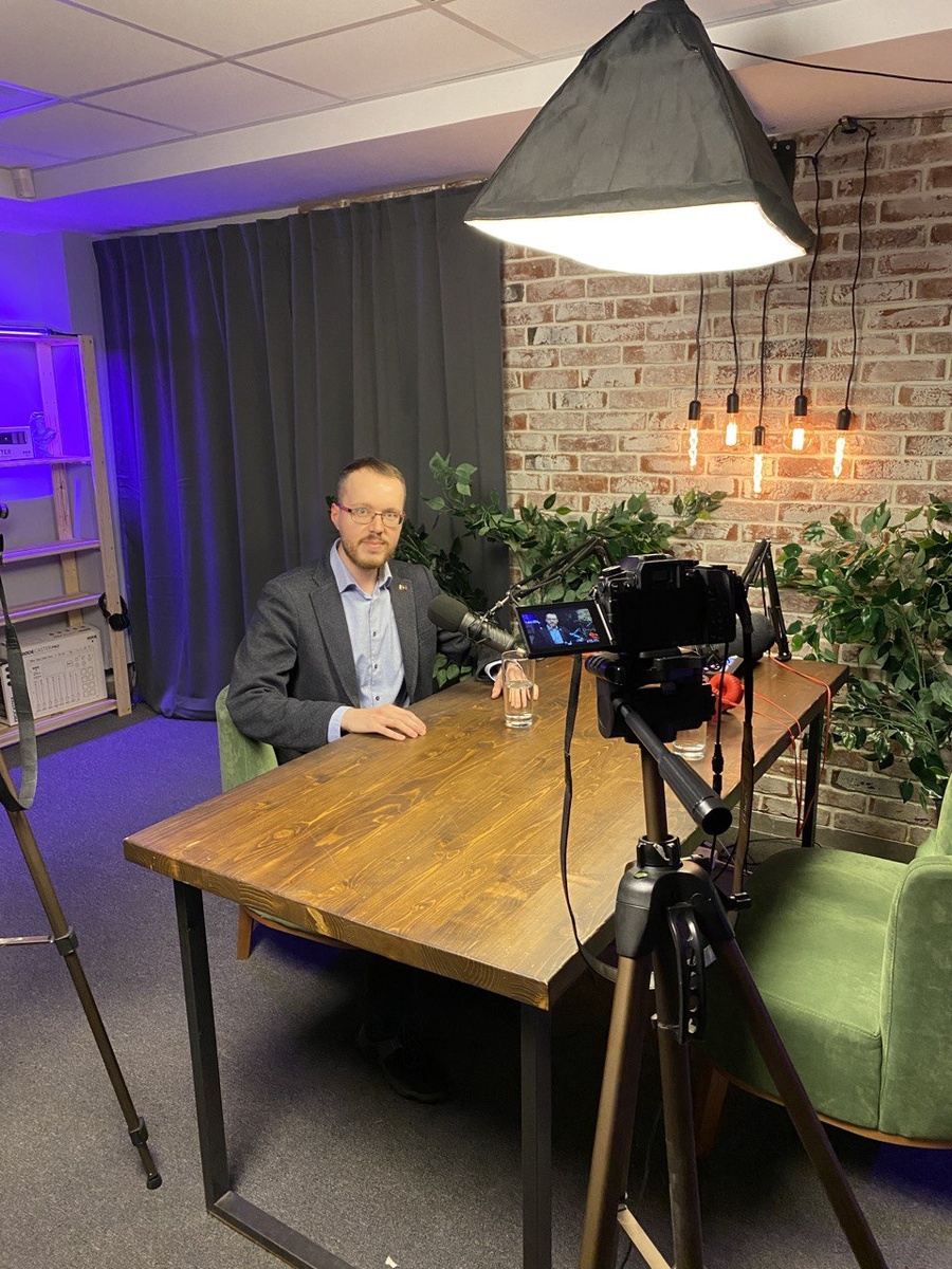 На записи подкаста