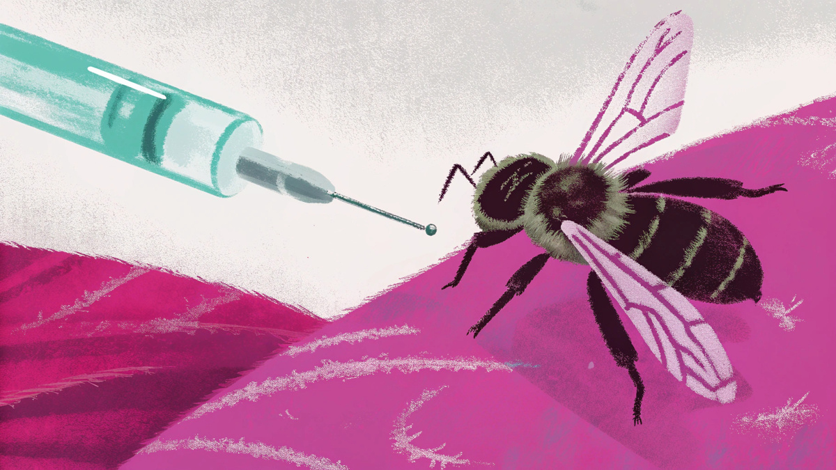     Фото: Recraft.AI Австралийские исследователи, детально изучив механизм работы пчелиного жала, создали его точную 3D-модель