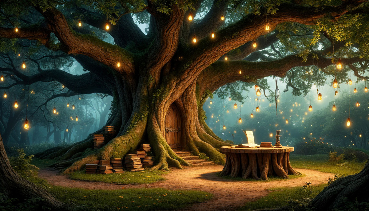 огромный дуб