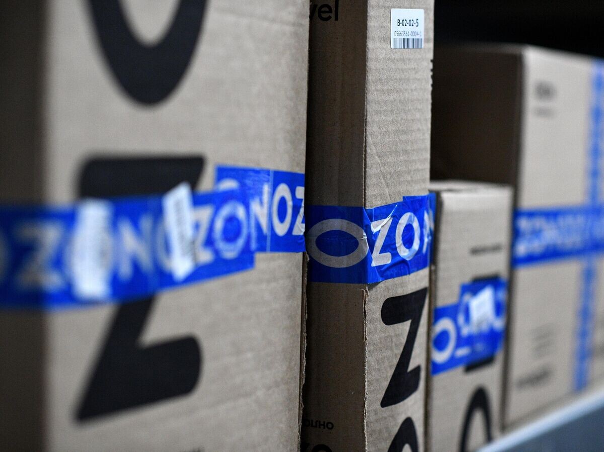    Заказы покупателей на складе в пункте выдачи интернет-магазина Ozon в Москве.© РИА Новости / Алексей Майшев