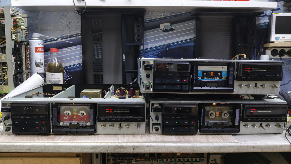 Кассетные деки Sony TC-K555ESX. Фото из моей мастерской SoundLab55.