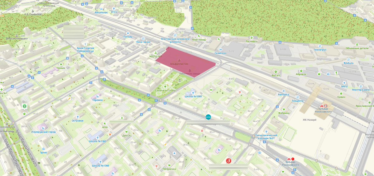 Пятно застройки ЖК Aurum Time