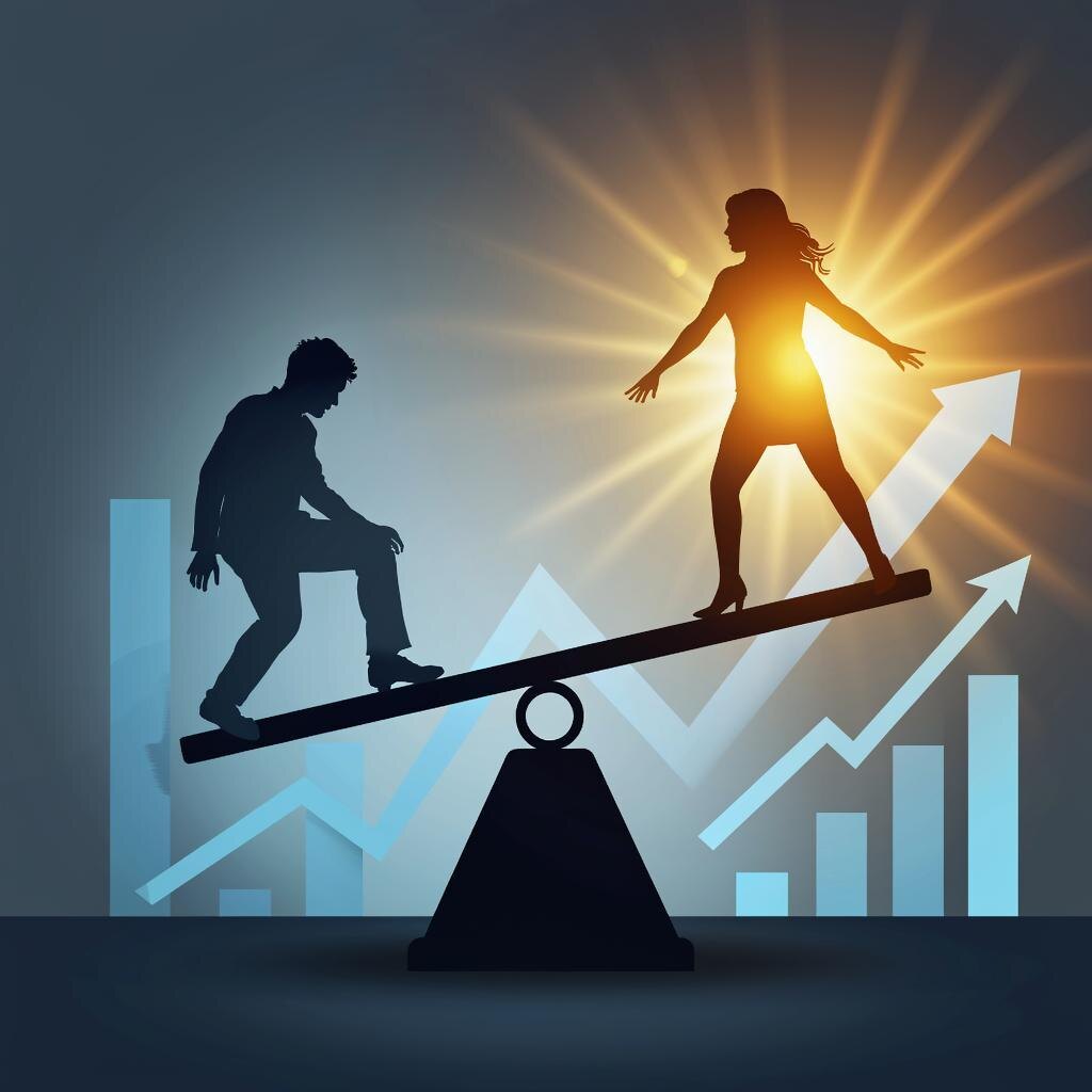 Женщина выше мужчины