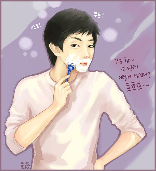 Вот тут у меня воспоминания "Героя" пополам с "Временем пса и волка". Потому что юн и небрит (два в одном) он был только там. Небритость ему скорее всего нарисовали, но не факт. В любом случае выглядел он презабавно)))