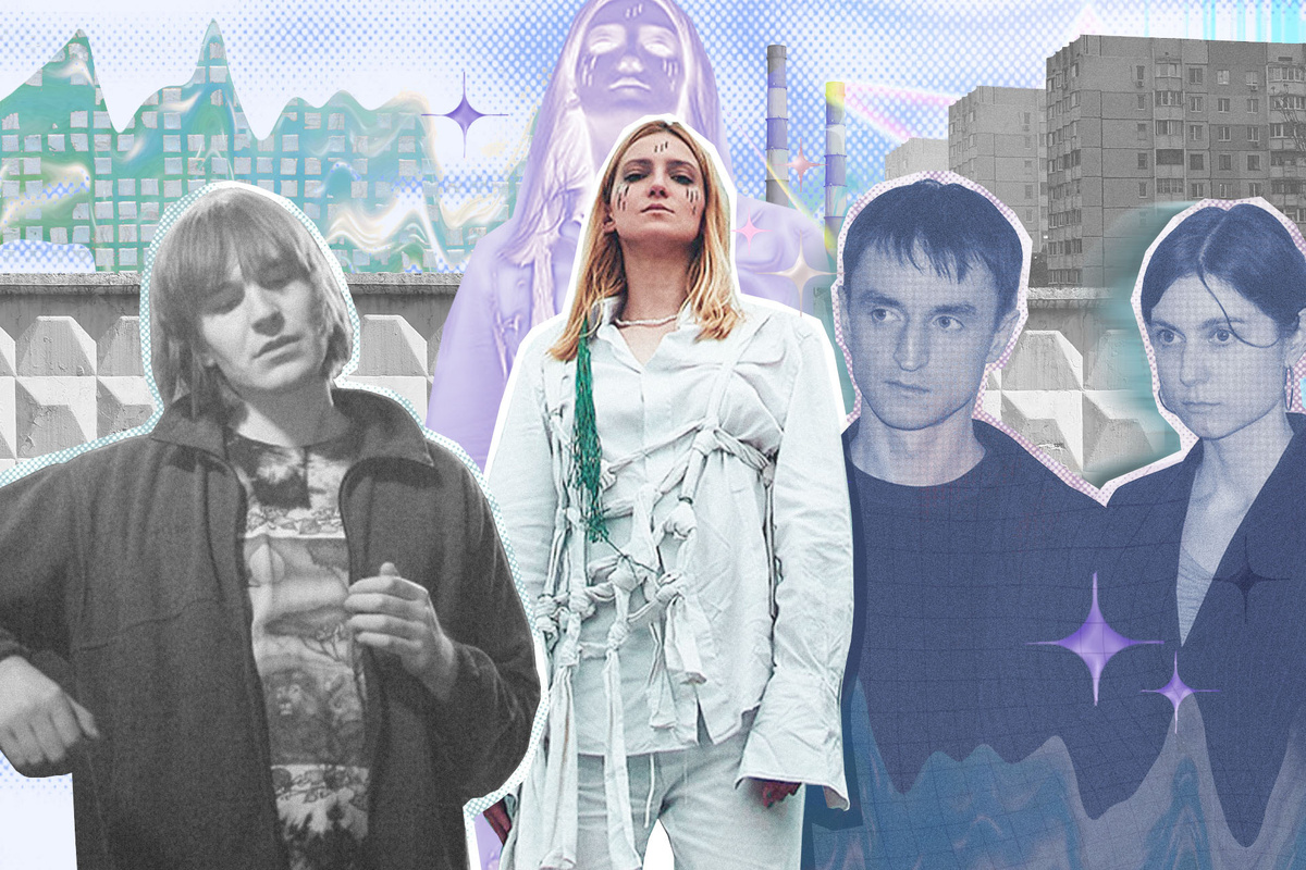    Слева направо: Иван Сердюк, солист группы «Жарок», Варвара Краминова, солистка группы «Хадн дадн», Александр Уколов и Светлана Цепкало, участники группы «Тальник»