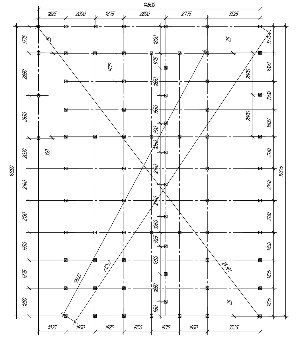 План свайного поля