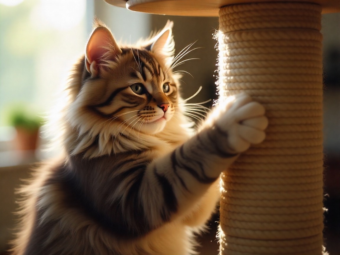 Когда есть удобная когтеточка, диван остается в безопасности. Питомец удовлетворяет инстинкты, а вы сохраняете мебель