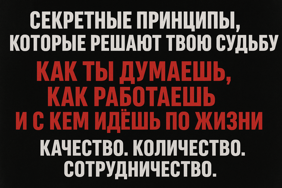 Секретные принципы, которые решают твою судьбу