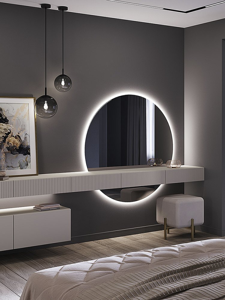 Зеркало овальное, без рамы, без подсветки