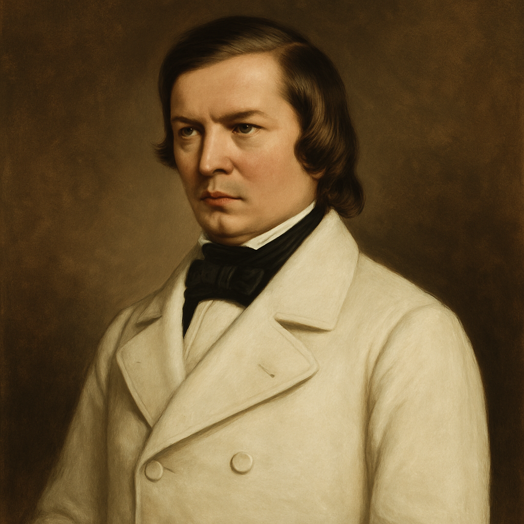 Шуман в белом пальто