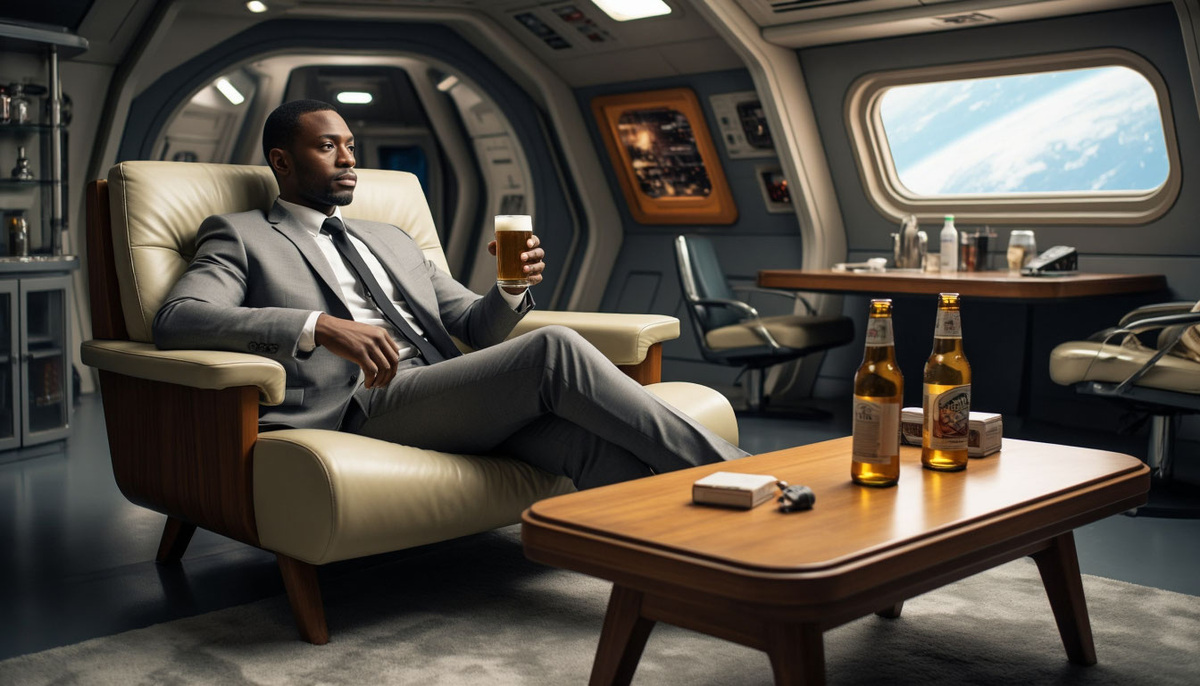 Керак и пиво. он всё ещё смотрит туда, где стояла неотразимая полсотнианка // Яндексовая Алиса.