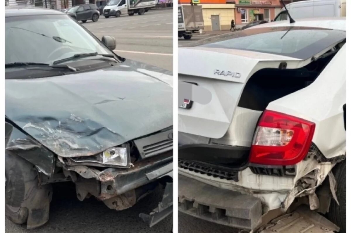    В Твери на проспекте Победы столкнулись два автомобиля, есть пострадавшая