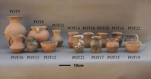 Керамика культуры Цицзя из погребения M499