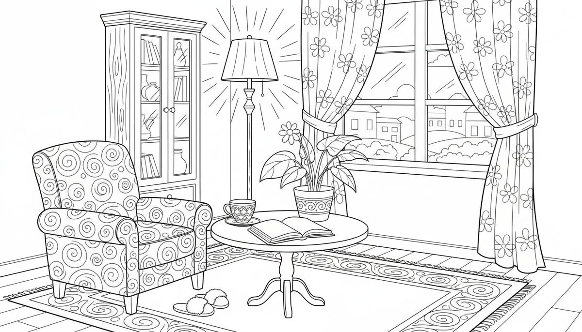 Распечатайте это изображение и попросите малыша найти эти предметы у вас дома. А потом можно вместе их раскрасить.