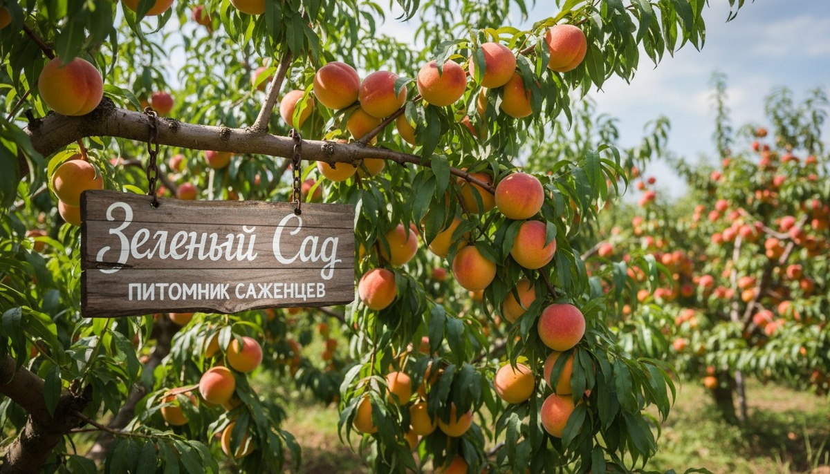Выращивание саженцев персика от питомника Зеленый Сад в Крыму.