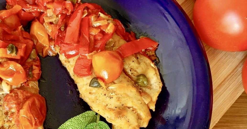 Филе трески с овощами