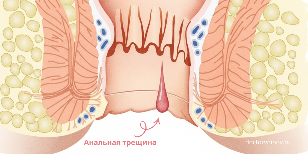 Анальная трещина: причины, симптомы, лечение