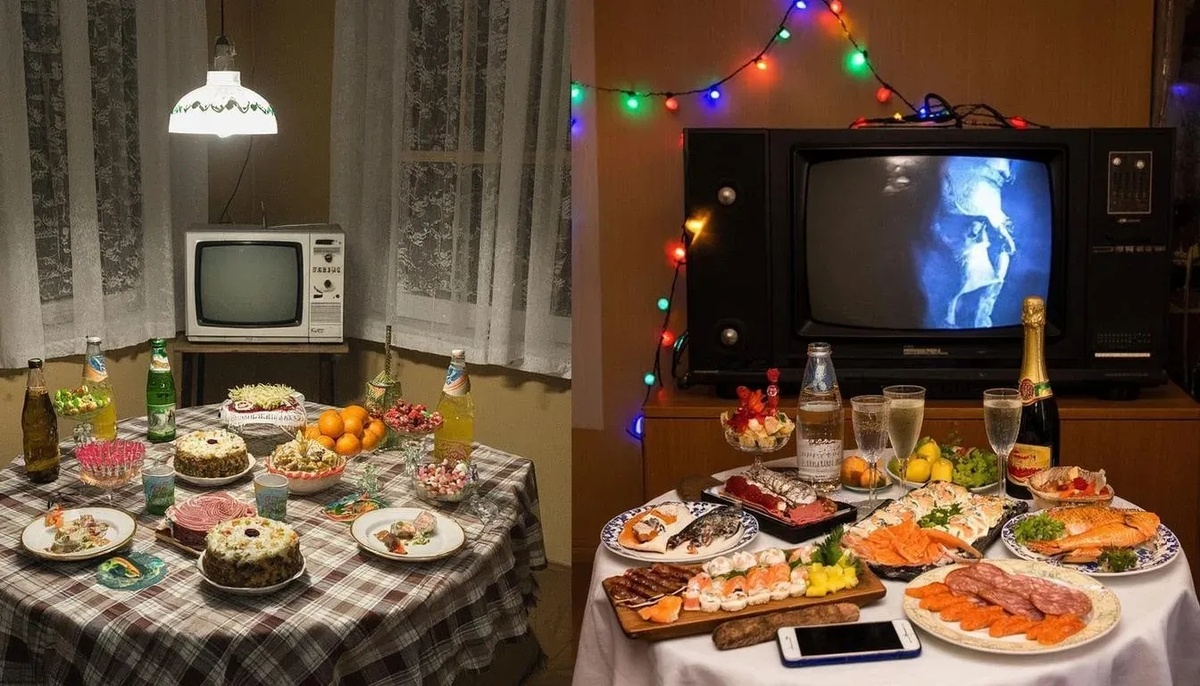 Новогодний стол: Тогда и сегодня 