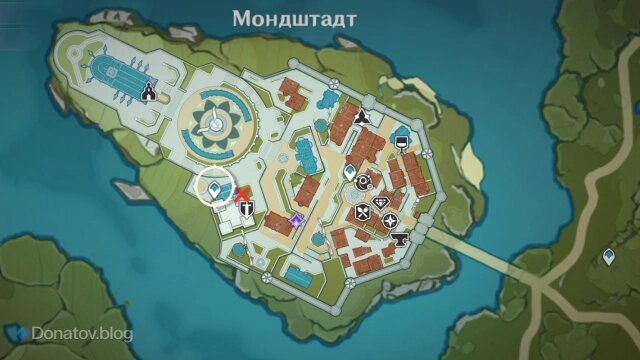    Местонахождение кристалла 15 на карте