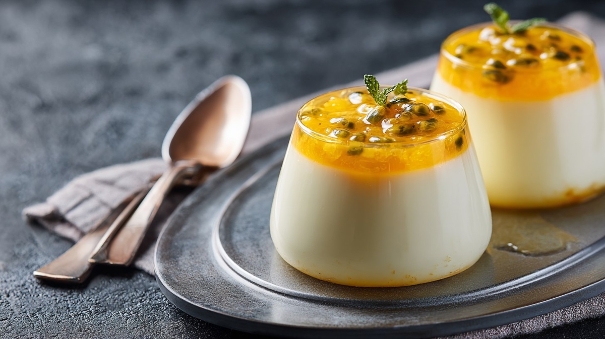 Панна-котта с маракуйей без сахара