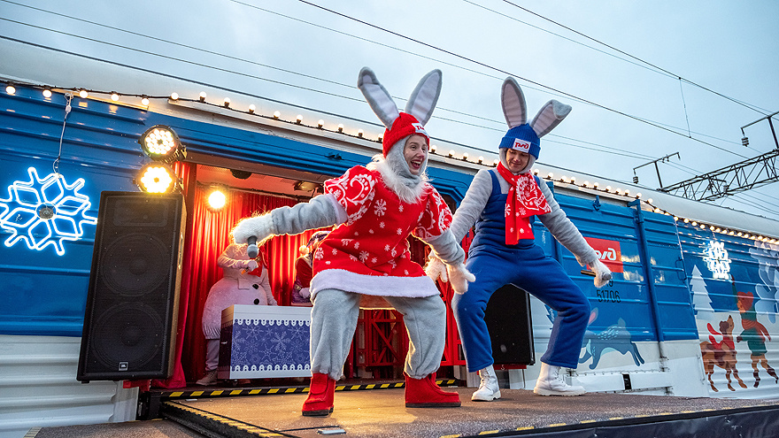 Анимационная программа Поезда Деда Мороза (фото с сайта РЖД)