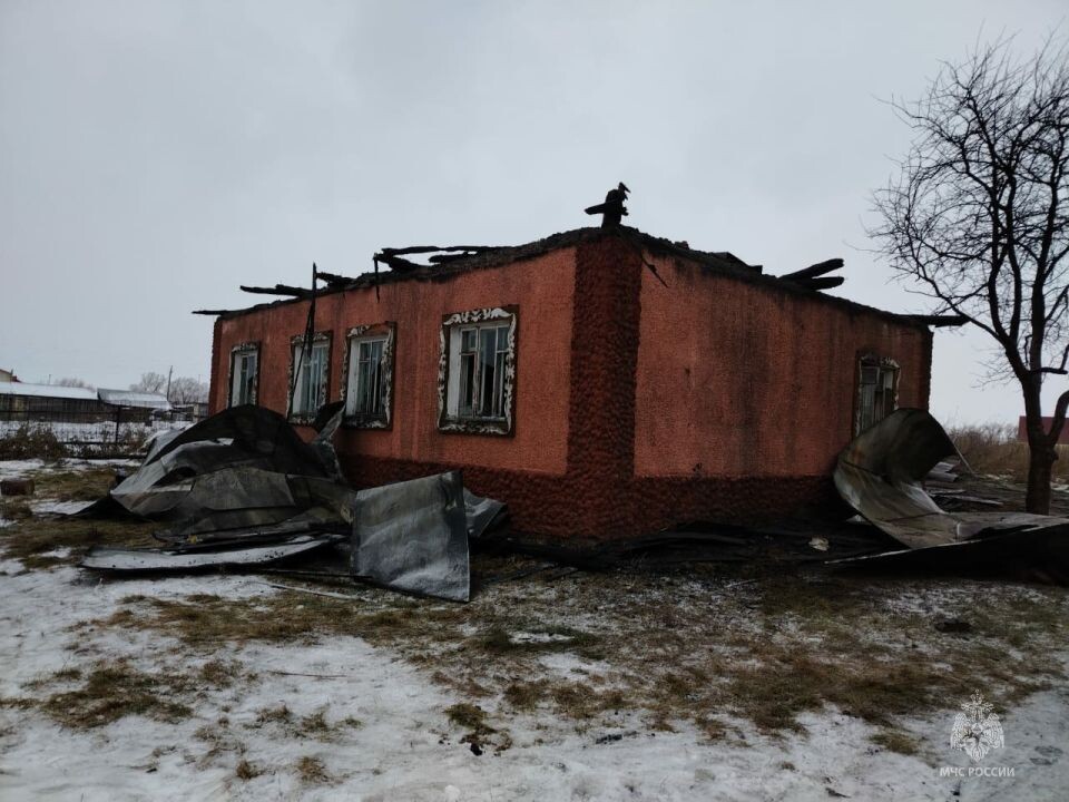    Пожар в селе Черемное. Источник: ГУ МЧС России по Алтайскому краю