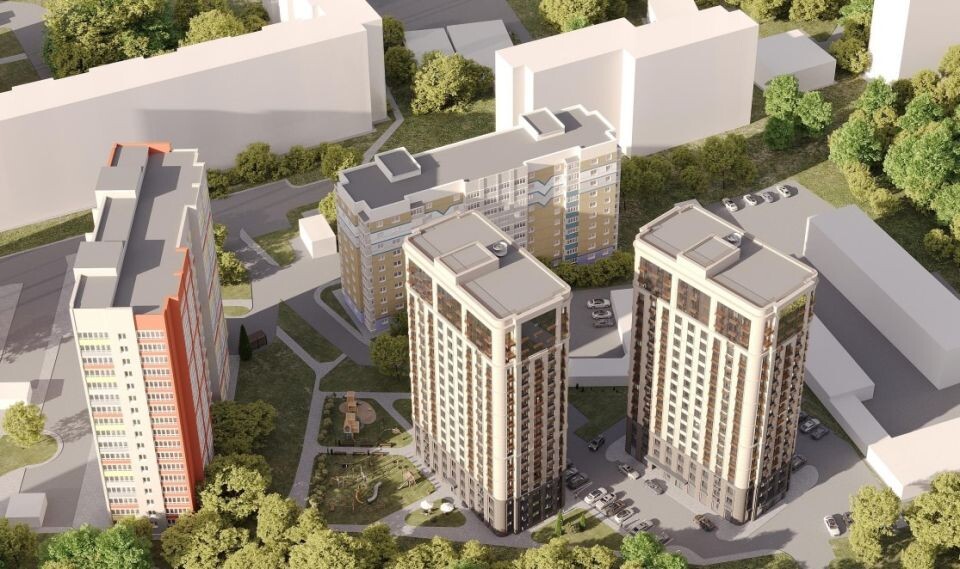    Проект ЖК на ул. Гущина. Источник: Мастерская Золотова