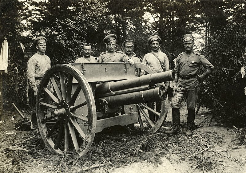 3-дюймовое орудие с расчётом, 1916 год