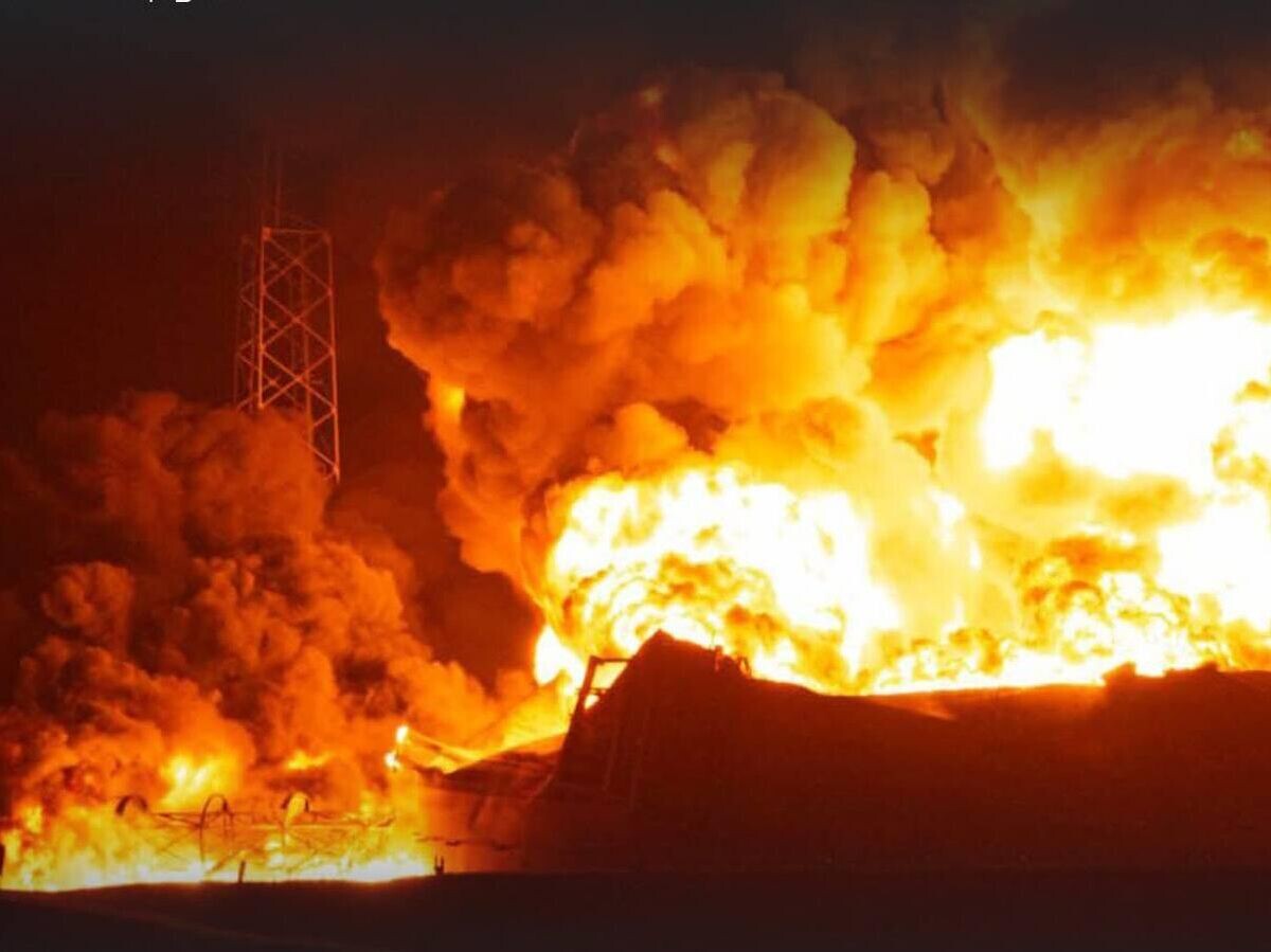    Пожар на объекте энергетической инфраструктуры Украины© Фото : Нафтогаз