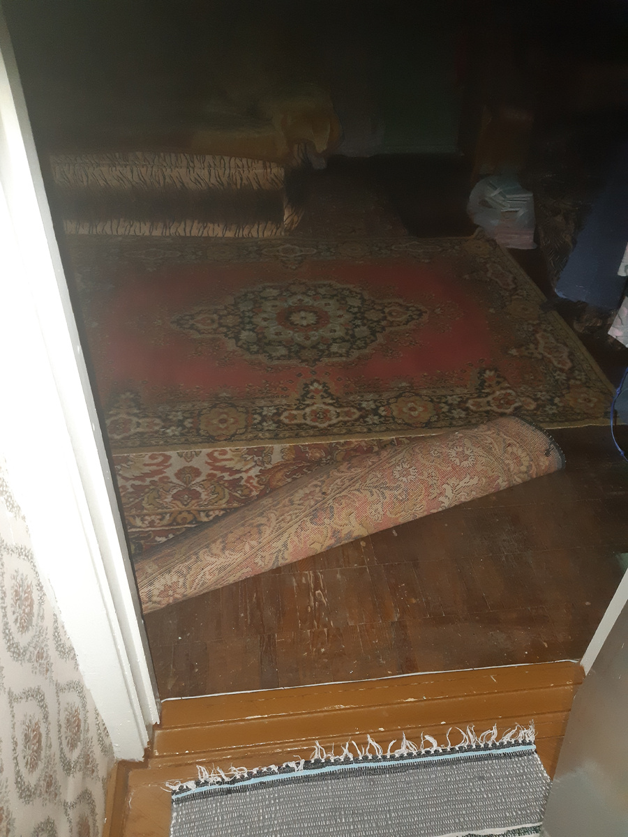 Нужно  парочку ковров рядом положить, хвост покрепче уперев, в трубку их скрутить. Если взять один ковёр, толку мало в нём - выйдет только туалет, мы туда ..