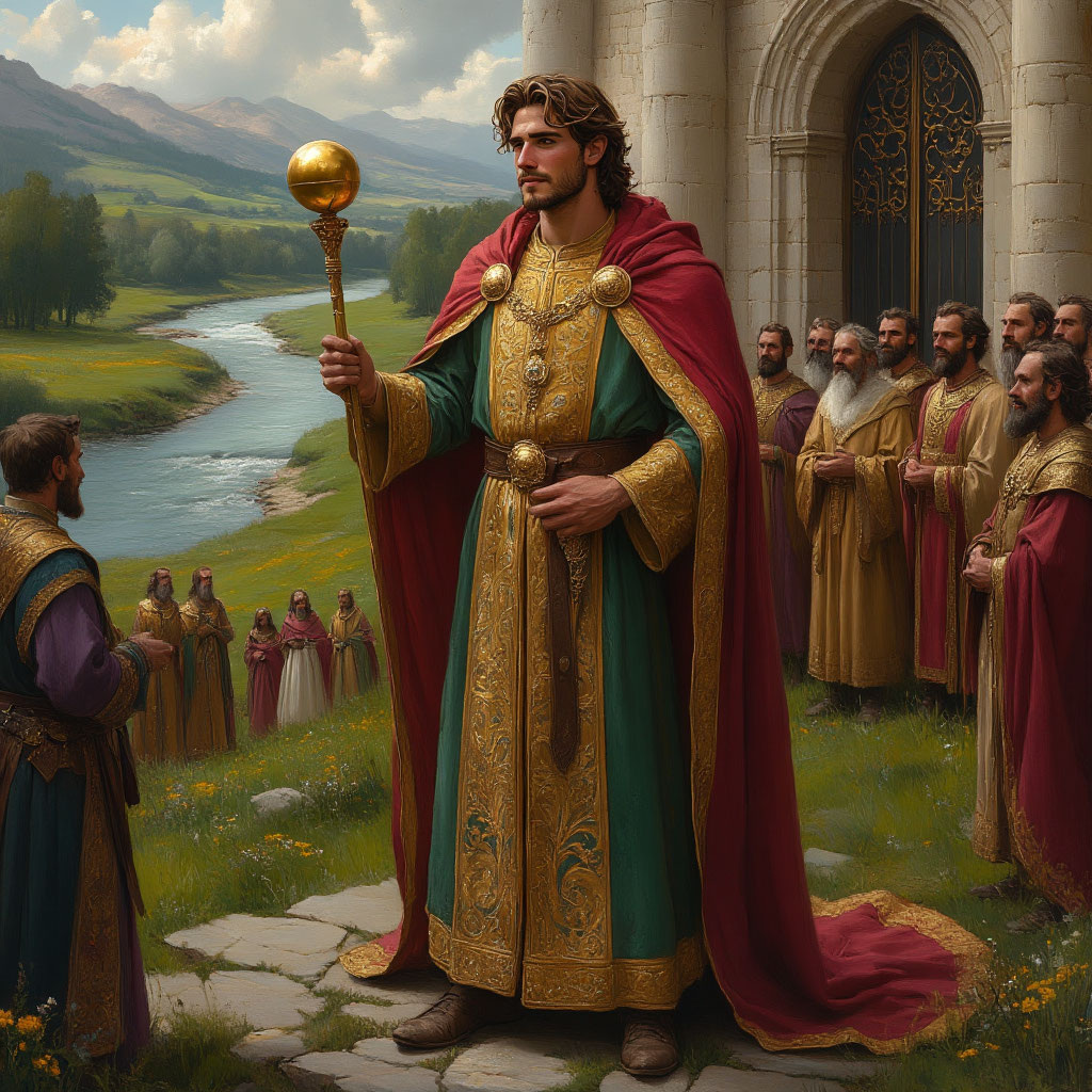 В те отдаленные времена король представлял собой почти не больше, чем крупнейшего землевладельца в своем государстве, которому в целях совместной защиты против общих врагов остальные крупные землевладельцы оказывали известное уважение.