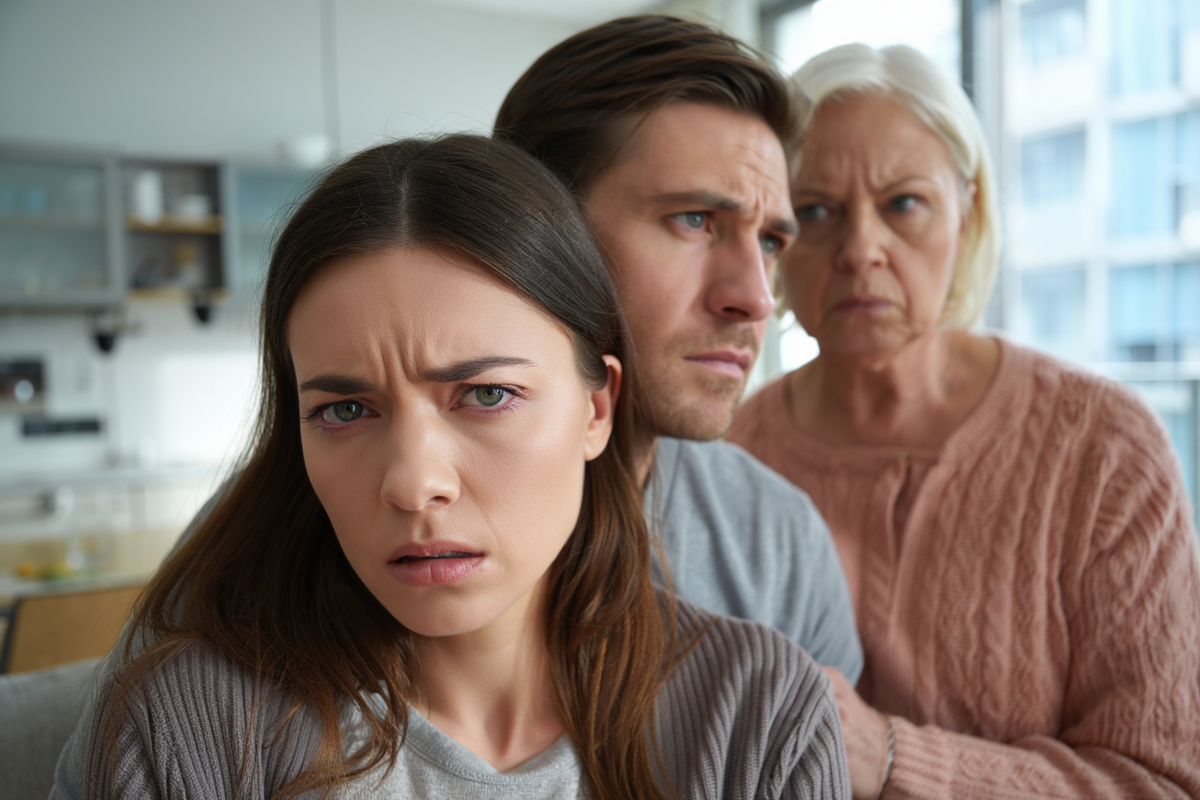 - А с какого перепуга твоя мама спит в нашей спальне?