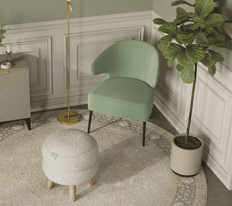 Кресло Royal Stripes фисташковый
