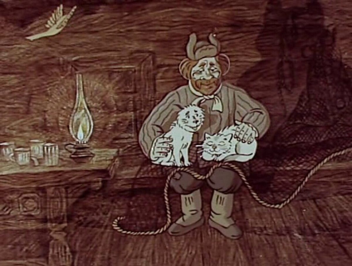 Кадр из мультфильма "Смех и горе у Бела Моря". реж. Л. Носырев. 1986. Рассказчик