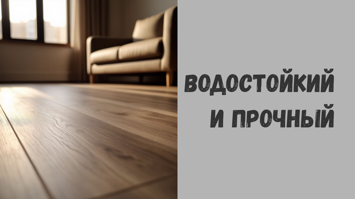 Кварц-виниловый пол, имитирующий светлое дерево или камень