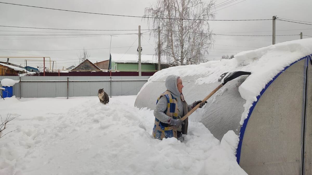 Снег уже по пояс... 
