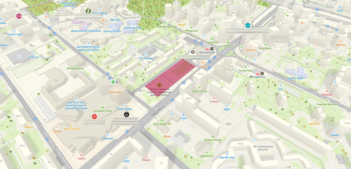 Пятно застройки ЖК Nexus by Akvilon