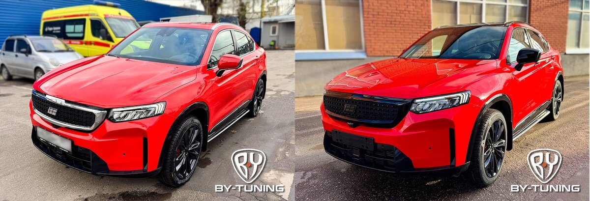 KNEWSTAR 001 (TUGELLA) 2025 бронирование антигравийной пленкой оптики и зон риска, оклейка крыши полиуретановой пленкой в черный цвет, антихром элементов кузова, тонировка задней полусферы | BY-TUNING Москва