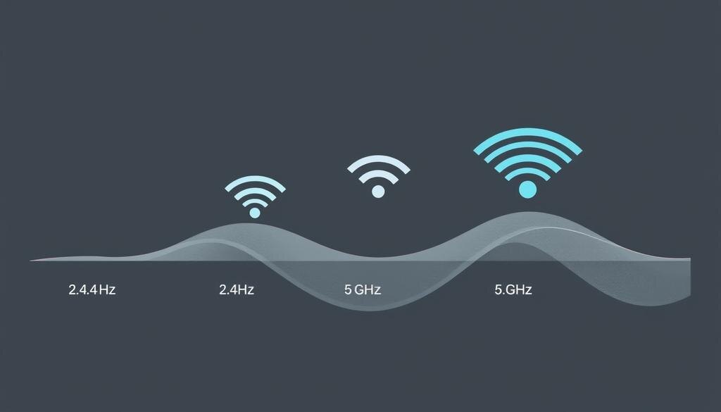    Изображение, иллюстрирующее различные Wi-Fi стандарты и их частоты.