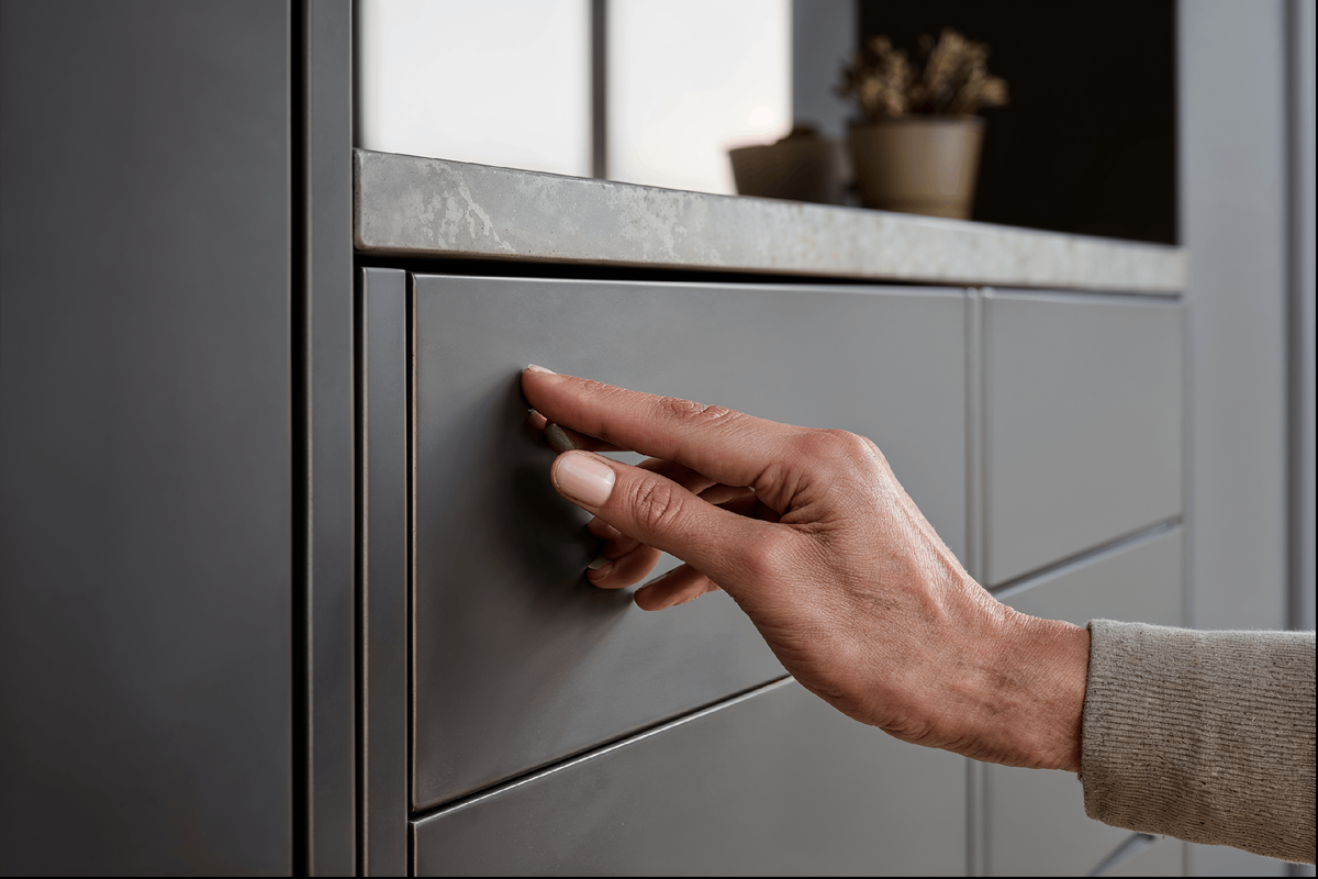 Механизм открывания фасадов без ручек